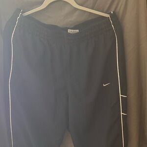 Nike Kids Black Sweatpants with White Trim
